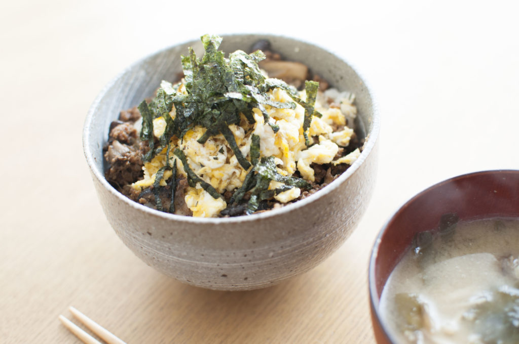 味噌汁と一緒に